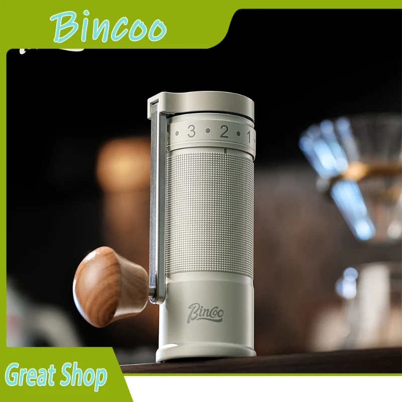 

Bincoo Manual Coffee Grinder Steel Core Hand Crank Portable Folding Bean Grinder For Home Italian Hand Pour Over Coffee Making