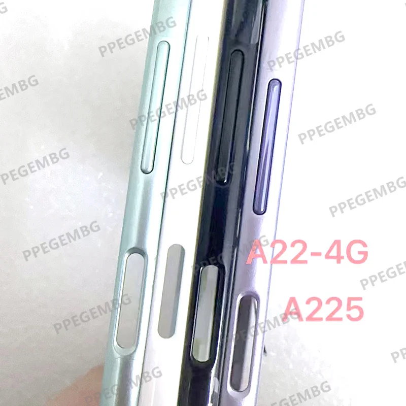 NEW A22 4G For Samsung Galaxy A225 A22 4g Phone Housing Rear Door Battery Back Cover Middle Frame Case Plate Bezel Sim Slot Tray