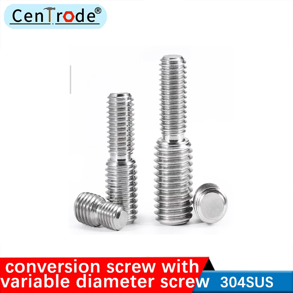 304 stainless steel conversion screw, variable diameter screw, size conversion reducing screw, M3M4M5M6M8 to M16M20