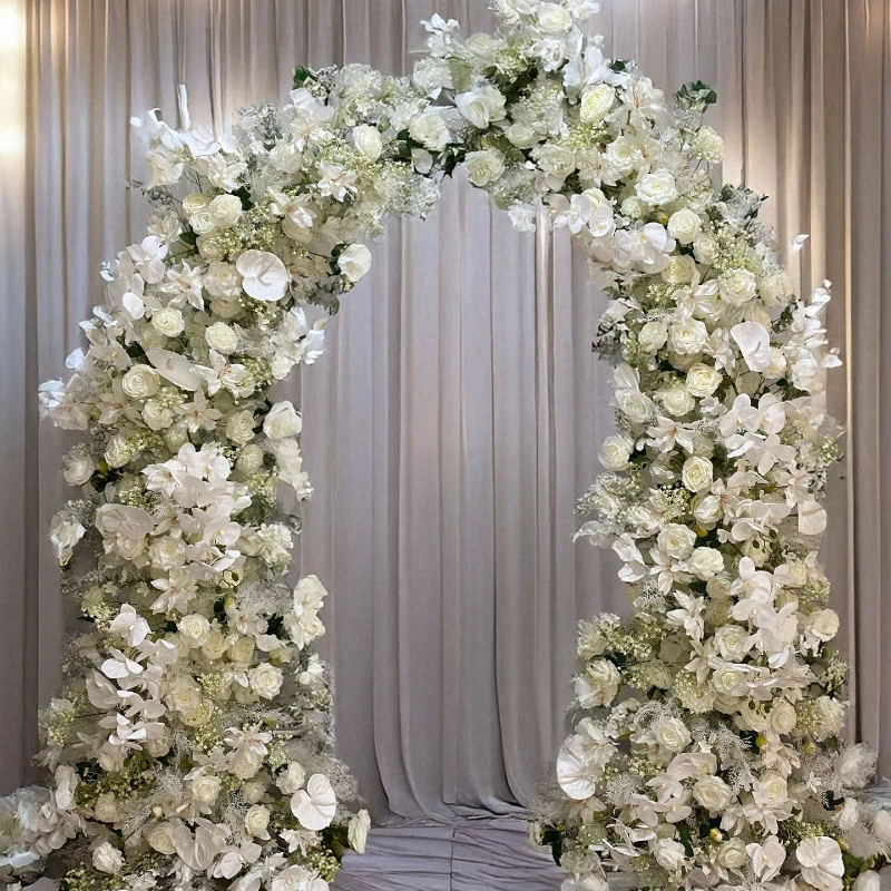 

1.9x2.3M Horn Flower Arrangement Wedding Decoration Arch Flower Arrangement Hotel Stage Background Decoration Artificial Flowers