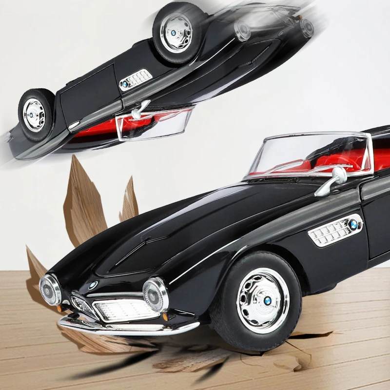 1:24 507 Vintage Klassieke Auto Legering Model Auto Diecasts Metalen Model Simulatie Geluid Licht Collectie Jongens Speelgoed Gift