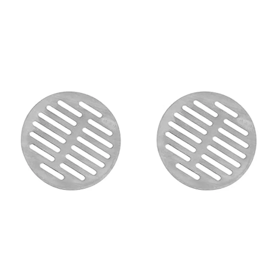 

Round Floor Drain Cover 2Pcs, Stainless Steel Shower Drain Grate - for Furniture Repair, Bathroom Kitchen, Silver Tone