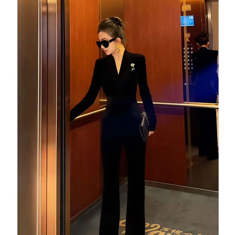 

Spring 2026 High Waist Pants Women's Fashion Design High Waist Lengthening Goddess Style Polyester Fiber Long Pants