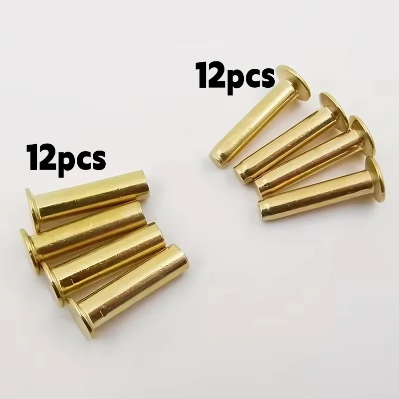 12pcsRivet Set for Knife Handle DIY Repair Fasteners Kitchen Chef Wooden Grip Restoration Fastening