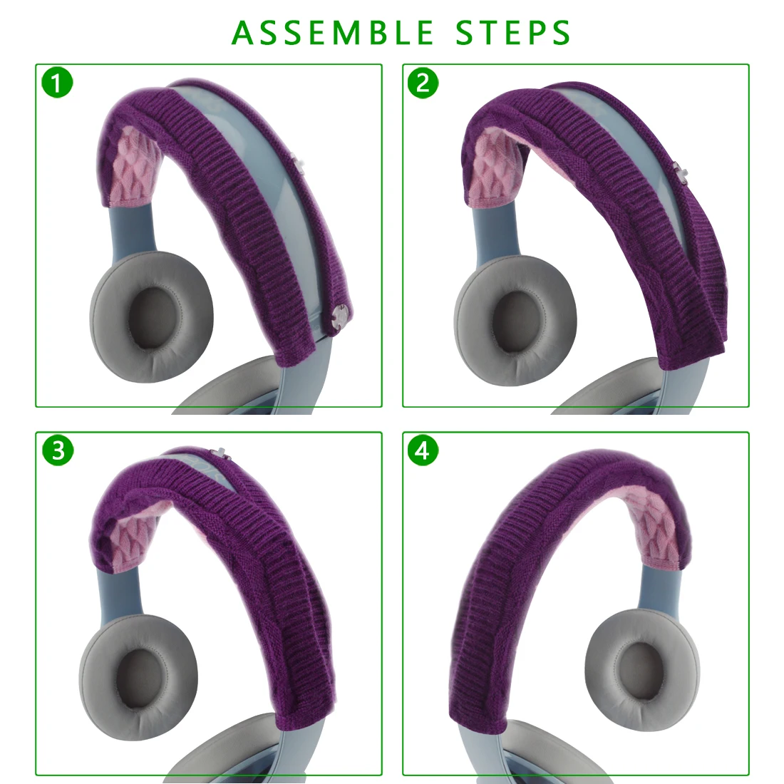 Geekria Knit Fabric Headband Cover Compatible with Audio-Technica, Beats, Bose, AKG, Sennheiser, Skullcandy