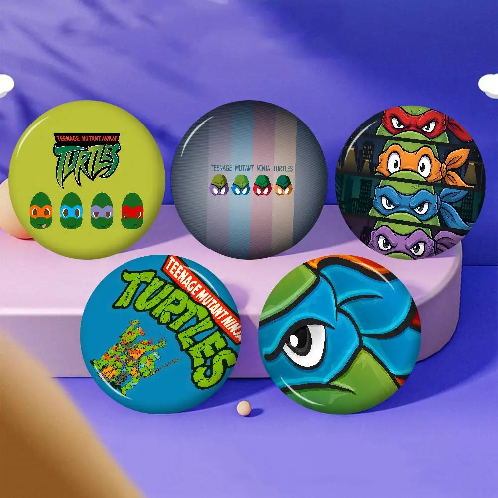 N-Ninjas T-Turtles Tinplate Soft Button Pin Brooch Metal Badge Custom Jewelry Accessories Hat Bag Lapel