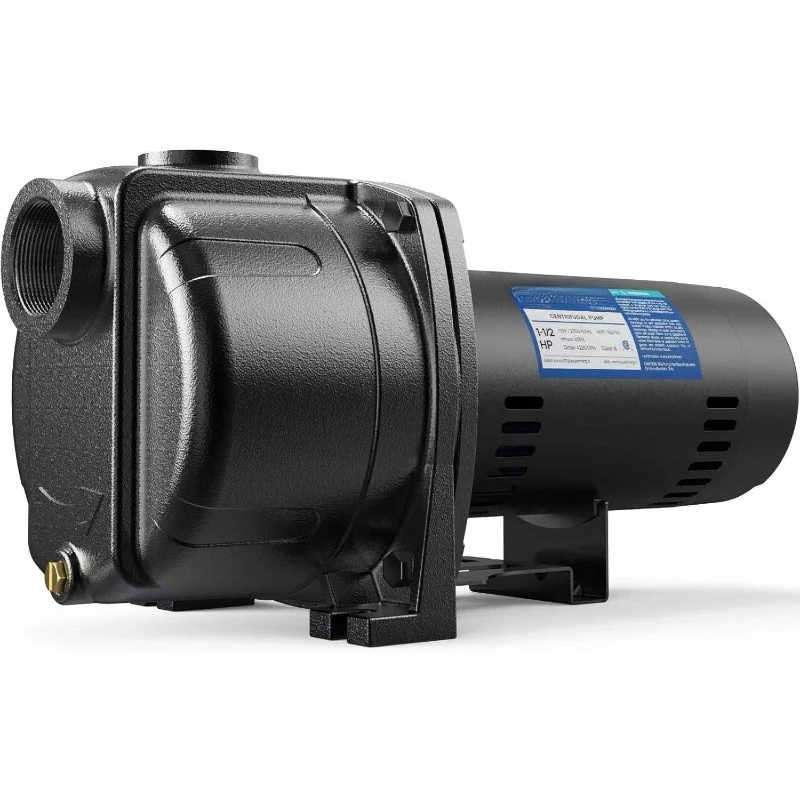 1.5 HP Centrifugal/Jet Pump, 4250 GPH, 115/230V, Durable Cast Iron Pump for Lawn Sprinkler and Irrigation