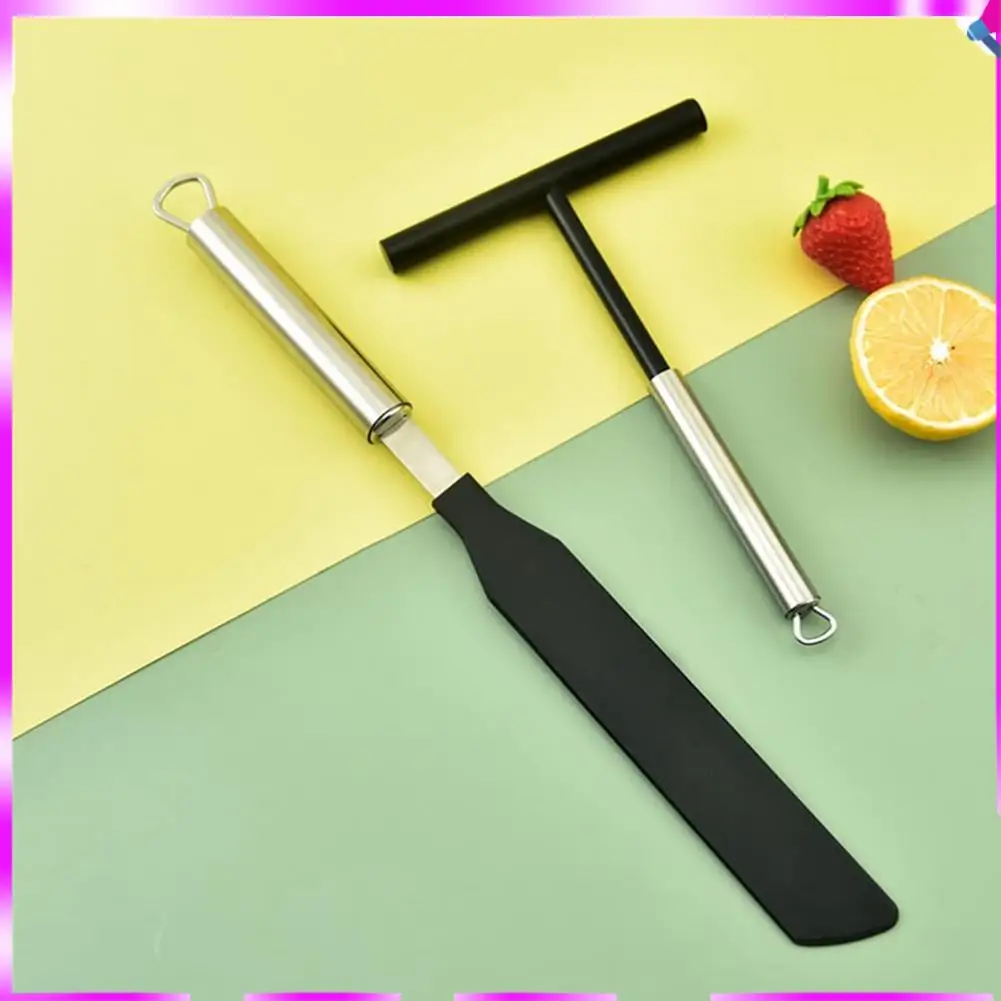 

N96R 304 Stainless Steel French Crepe Spreader Pancake Like Batter Spreading Tool For Kitchen + Spatula