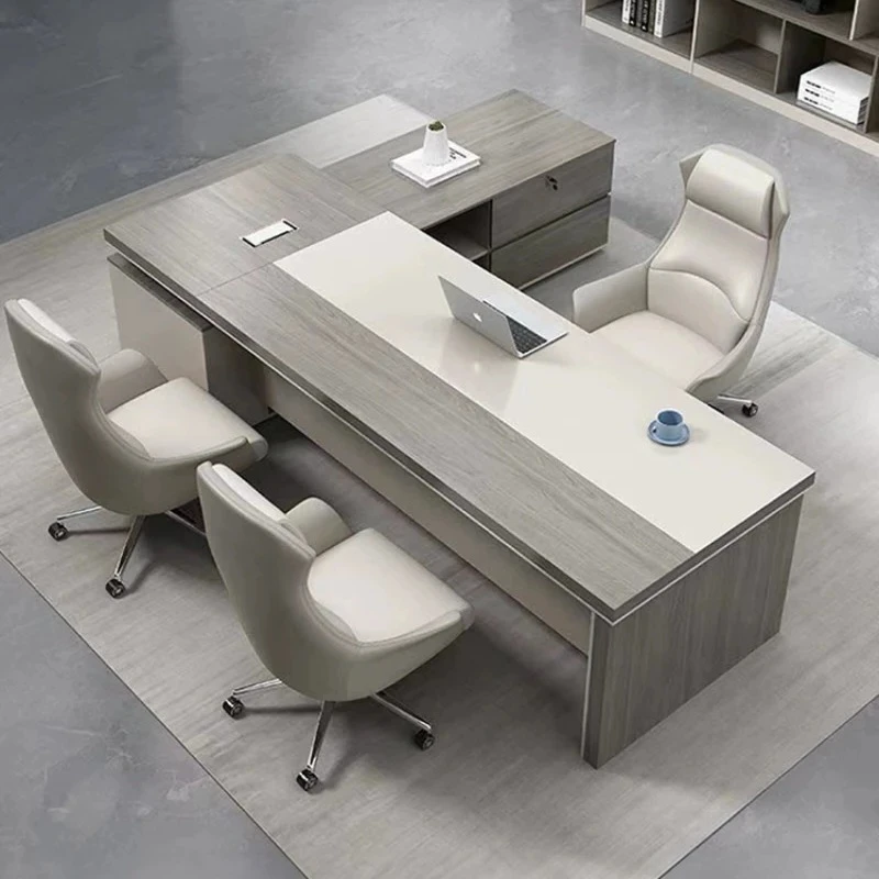 Wide Laptop Office Desks Large Modern Executive Stand Computer Desks White Drawers Escritorios De Oficina Office Furniture