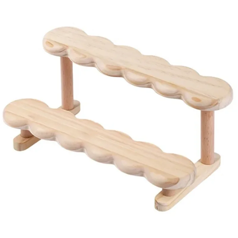 Abzv-prateleira de madeira para rack de armazenamento para prateleira de exibição de perfume suporte riser para organizador de perfume figura vitrine