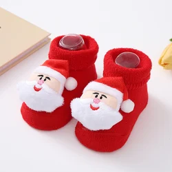 Non-slip Kids Children Socks Girls Boys Toddler Socks Cute Cartoon Print Cotton Sock Christmas Newborn Infant Short Socking 0-1Y