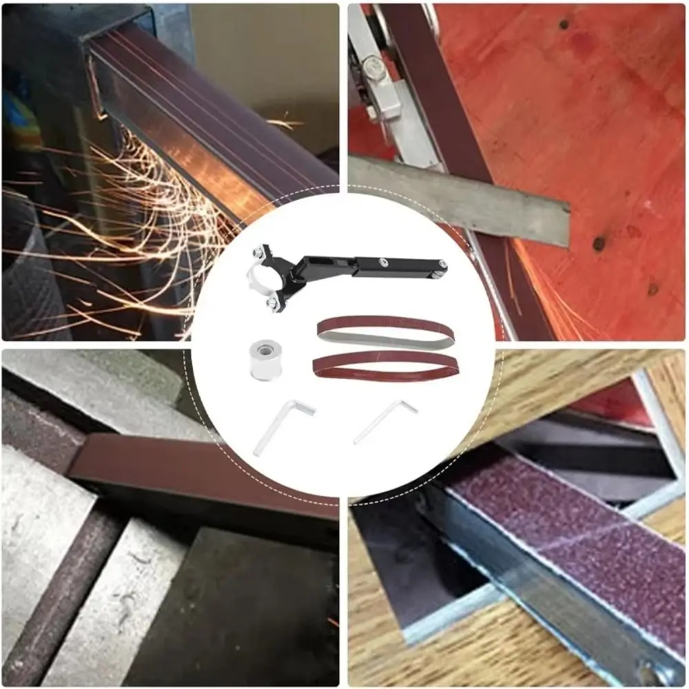 

Многофункциональная насадка для ленточной шлифовальной машины, заменяющая угловую шлифовальную машину, с низким уровнем шума, для шлифовки труб и трубопроводов, адаптер для шлифовки нержавеющей стали