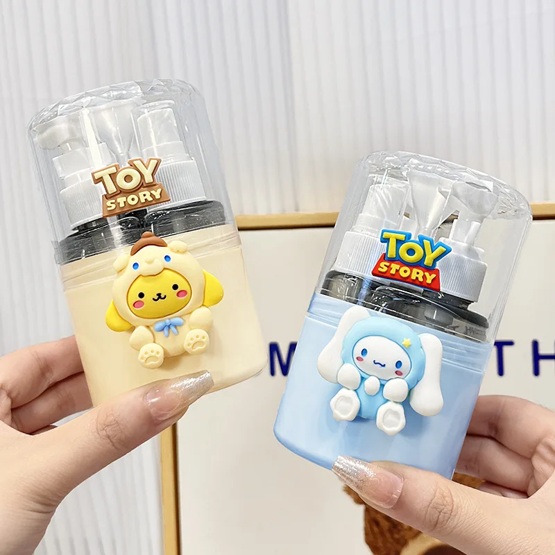 

3in1 Hello Kitty Lotion Container Refillable Bottle Travel Portable Shampoo Bottles Mini Spray Bottle Anime Kuromi Melody