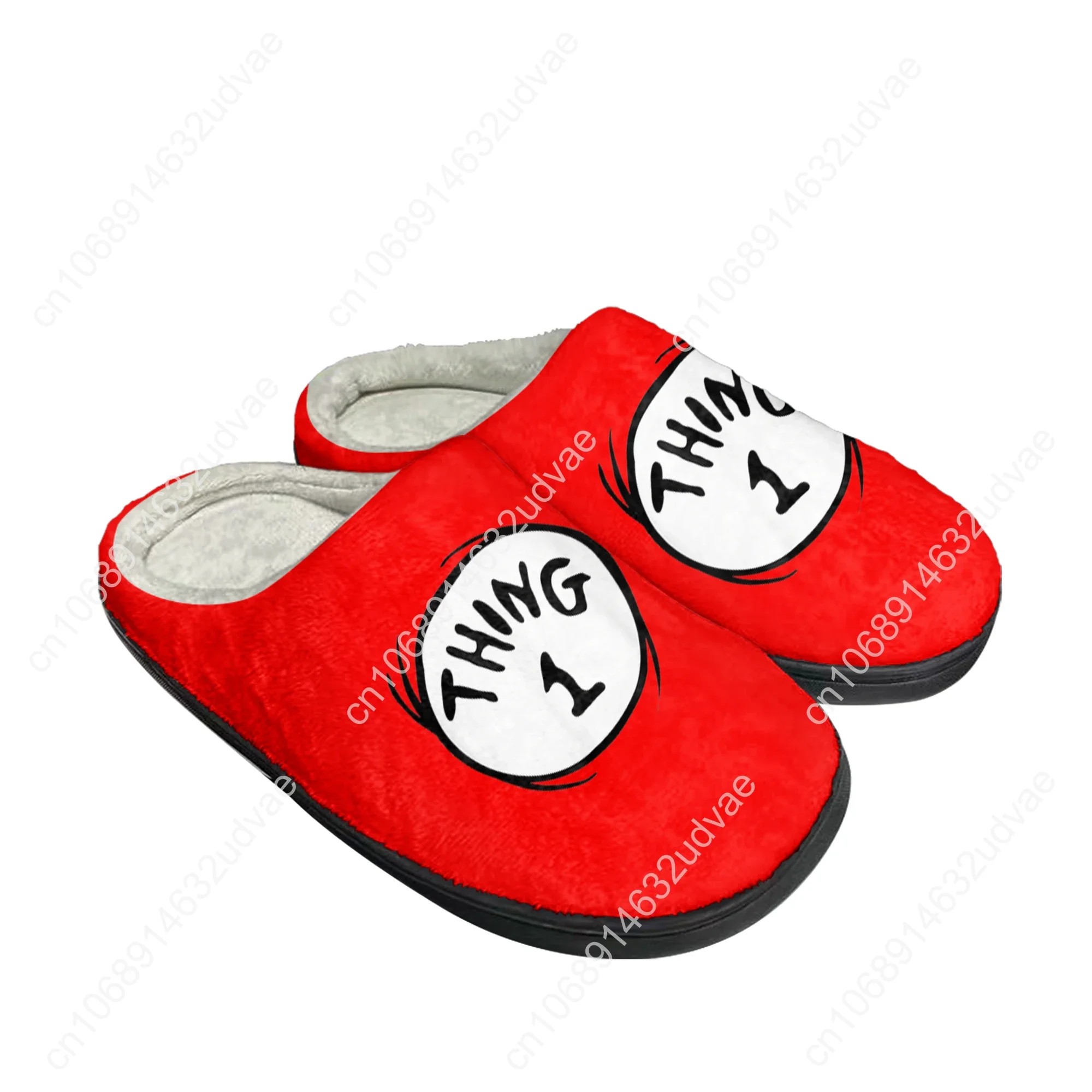 

Thing 1 Thing 2 Cotton Slippers Men Women Plush Bedroom Casual Keep Warm Home Bedroom Shoes Thermal Slipper Customized Shoe