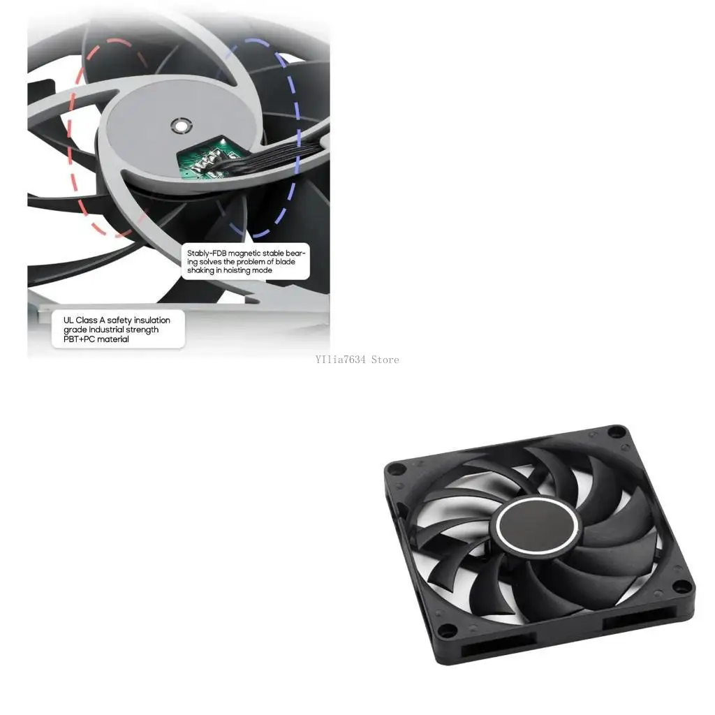 

8CM Case Fan Ultra-Thin for PC Water Cooling System Quiet and Efficient PWM