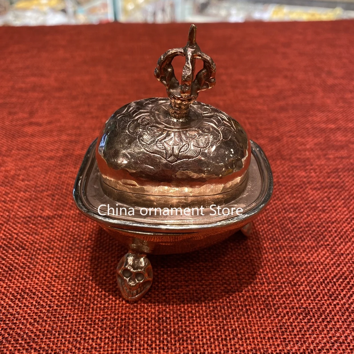 Utensilios mágicos Toba artesanales de cobre rojo hechos a mano nepalí utensilios budistas tantra tibetanos utensilios de emancipación uno