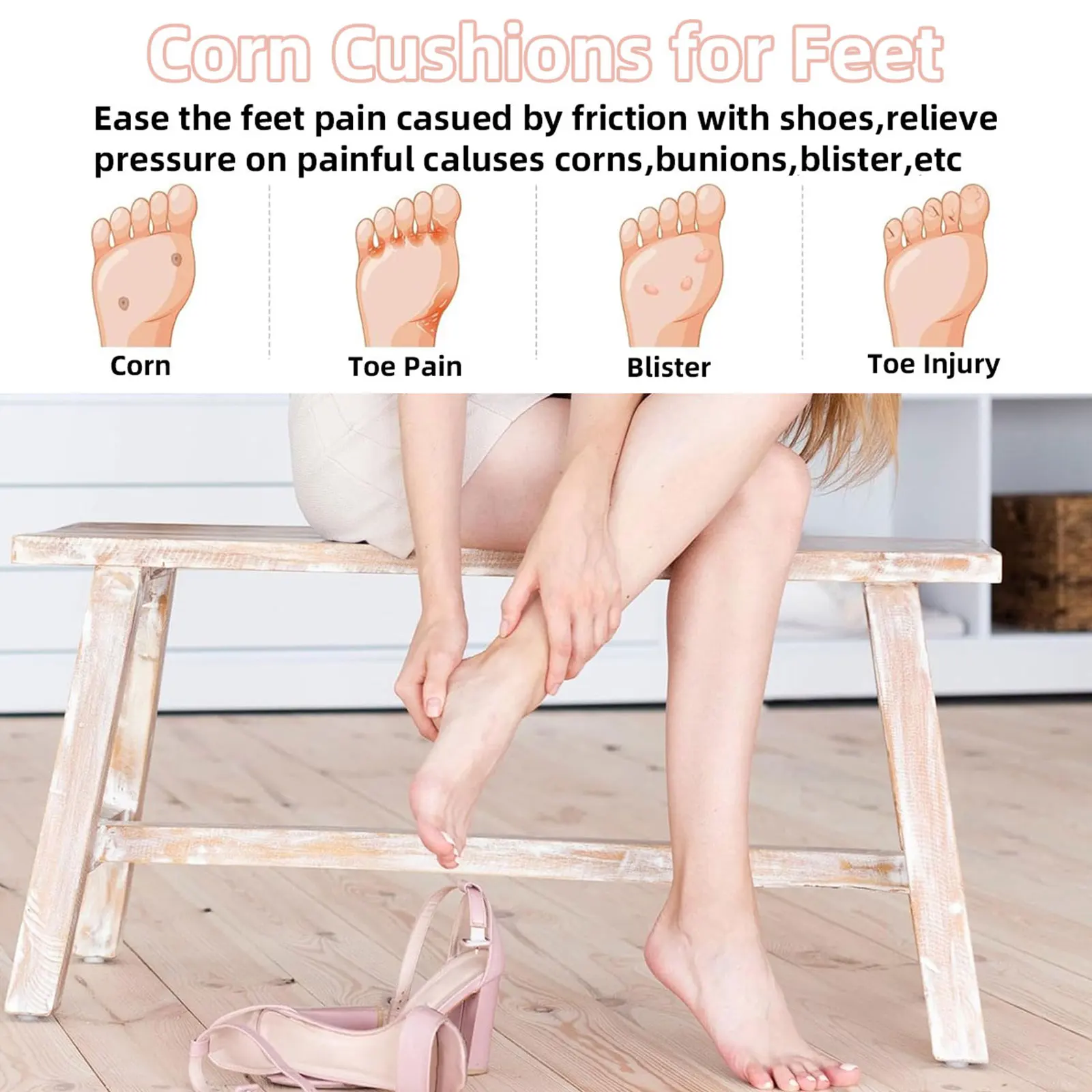 Eelt Pads Zacht Vilt Ovale Vorm Pads voor Bodem van Voet Zelfklevende Voet Maïs Pads Voeten Tenen Hak Pijnbestrijding Gereedschap