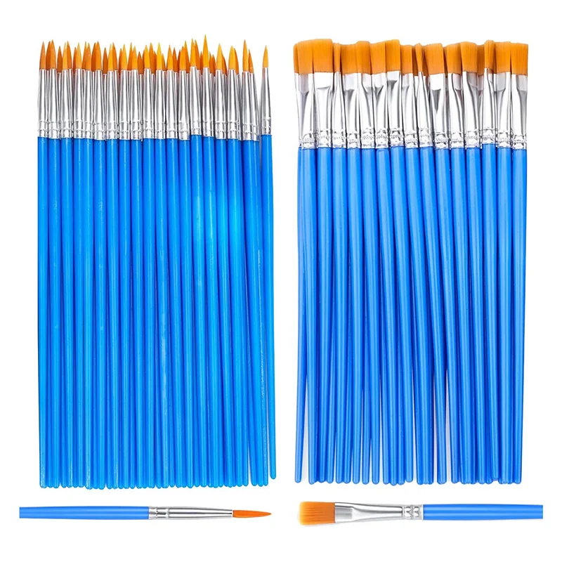 ADP-Juego de pinceles de pintura, 400 Uds. De cepillos de pelo de nailon para kits de pintura profesional de artista de acuarela con aceite acrílico