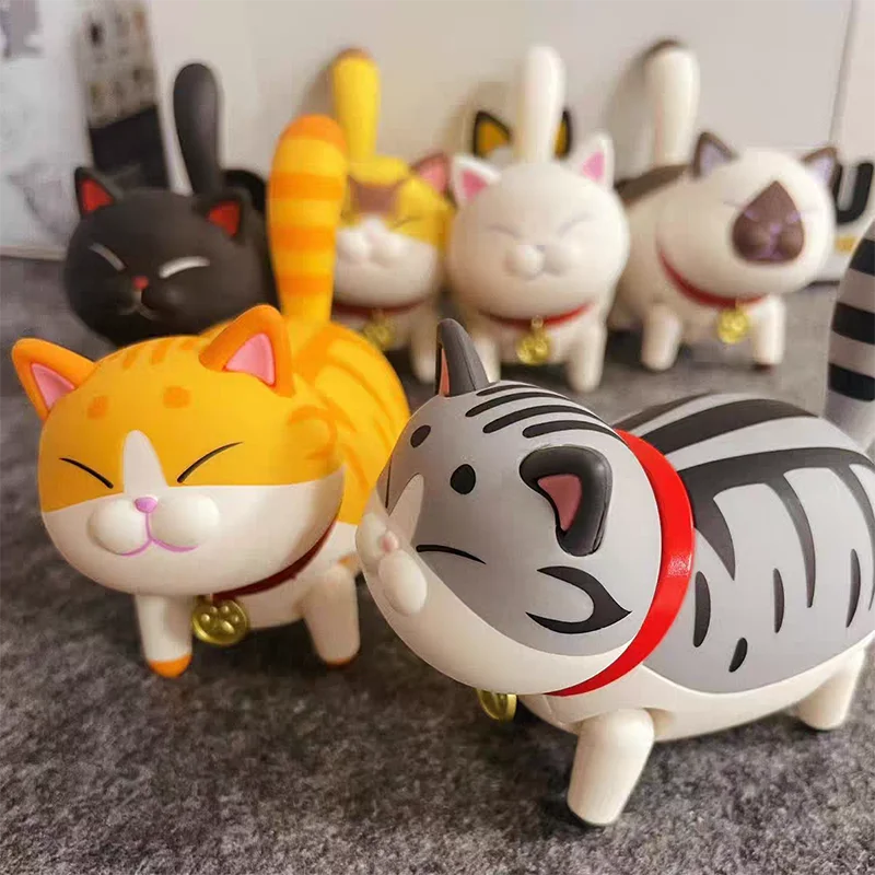 Electric Cat Blind Box Character Walking Animal Anime Kawaii Caja Ciega Decorative Action Characters Mysterious Surprise Childre