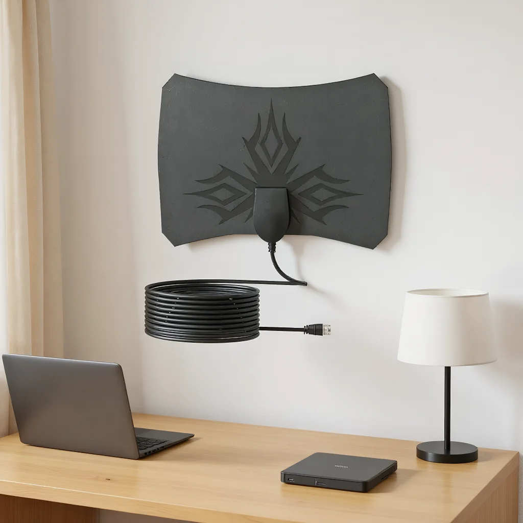 

4K High Gain HD TV DTV Box Digital TV Antenna EU Plug Booster Active Indoor Aerial HD Flat Design with Signal Amplifier