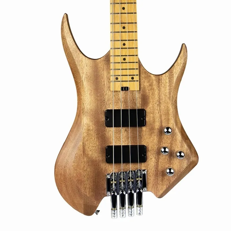 Natural Headless Bass Guitar Wholesale for Music Show