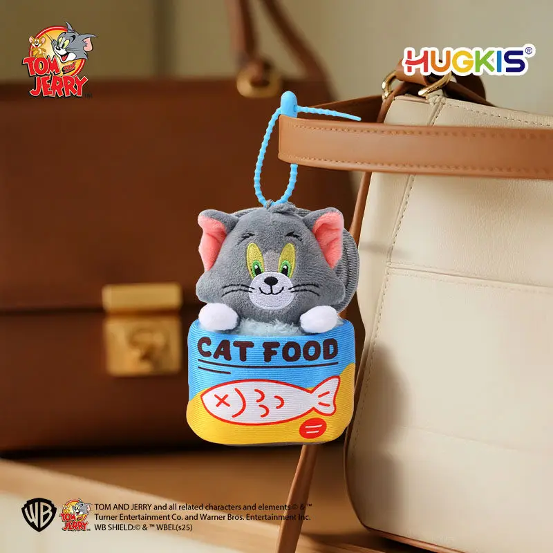 HUGKIS Tom Cat Can Series Pluche Speelgoed Tas Charm Sleutelhanger Hangertje Jerry Mouse Schattig Zacht Pluche Knuffel Kind Speelgoed Feestelijk Kawaii Leuke Cadeaus