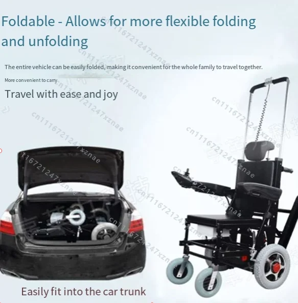 For the elderly to go up and down the stairs intelligent light step crawler stair climber，Electric stair climbing wheelchair
