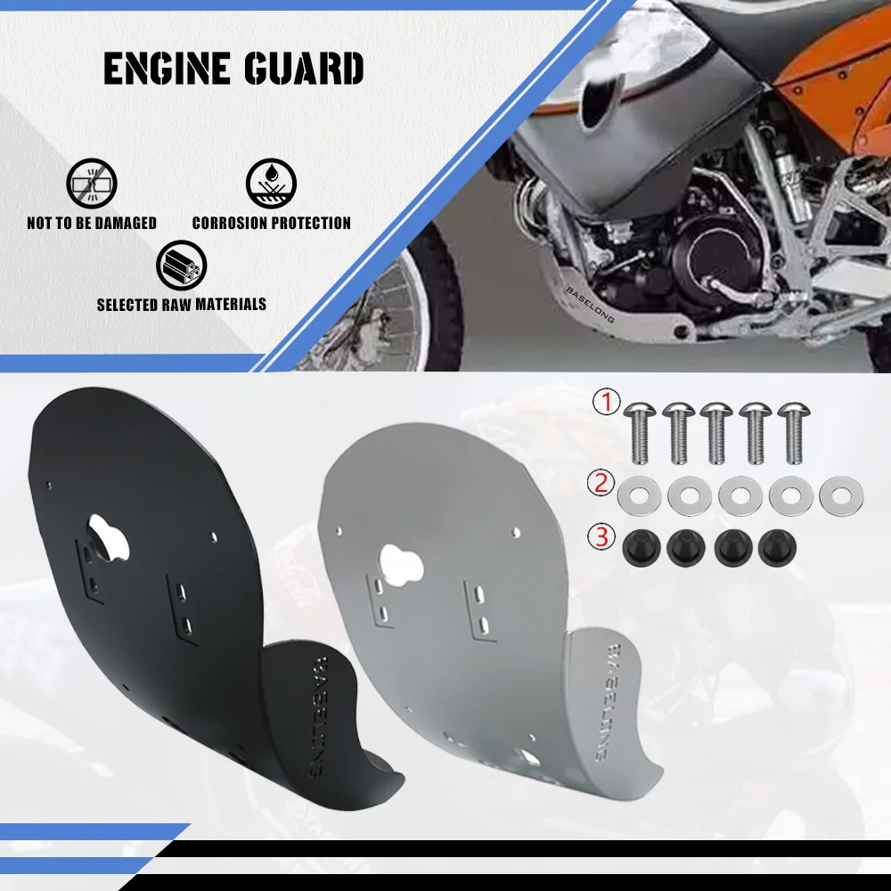 

For KTM 400 / 620 / 640 LC4 ADVENTURE 1997-2003 2004 2005 2006 2007 1998 Motorcycle Engine Guard Skid Plate Cover Protector