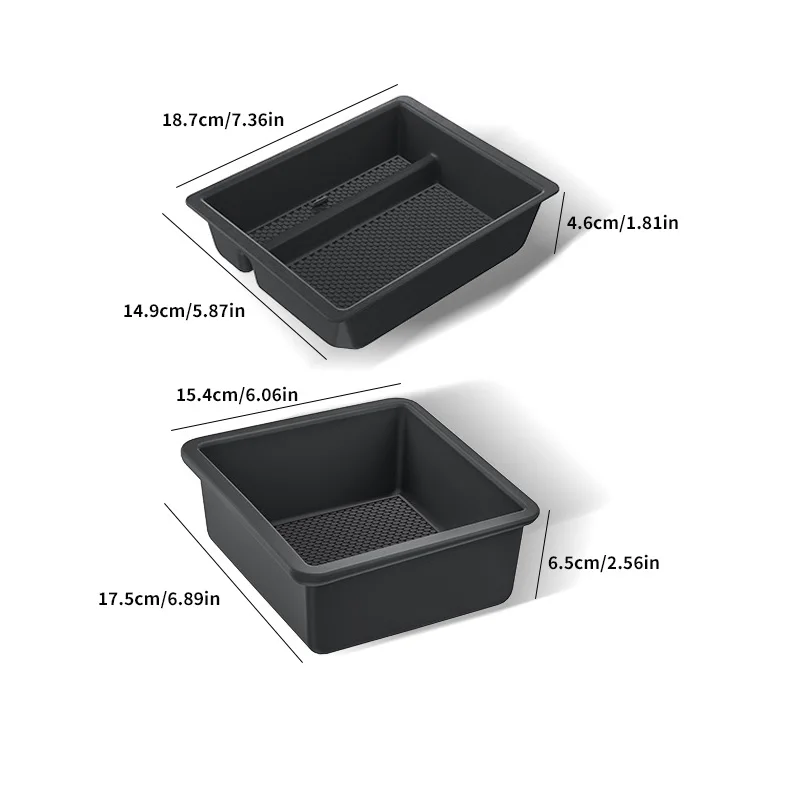 For Tesla Model Y Juniper/6-seater Model YL Center Console Storage Box, Model 3 Highland Center Armrest Storage Box, 2pcs