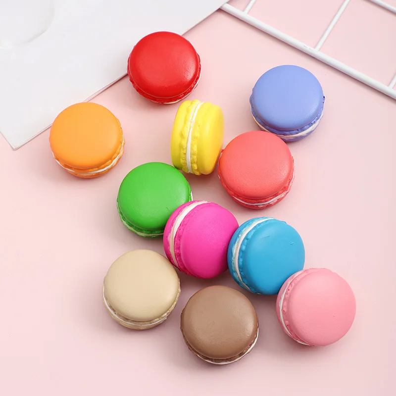 PU Elastic Bread Macarons Cake Food Model Baby Shower Decoration Photography Props Toy DIY  Photo Background Accessories 5cm