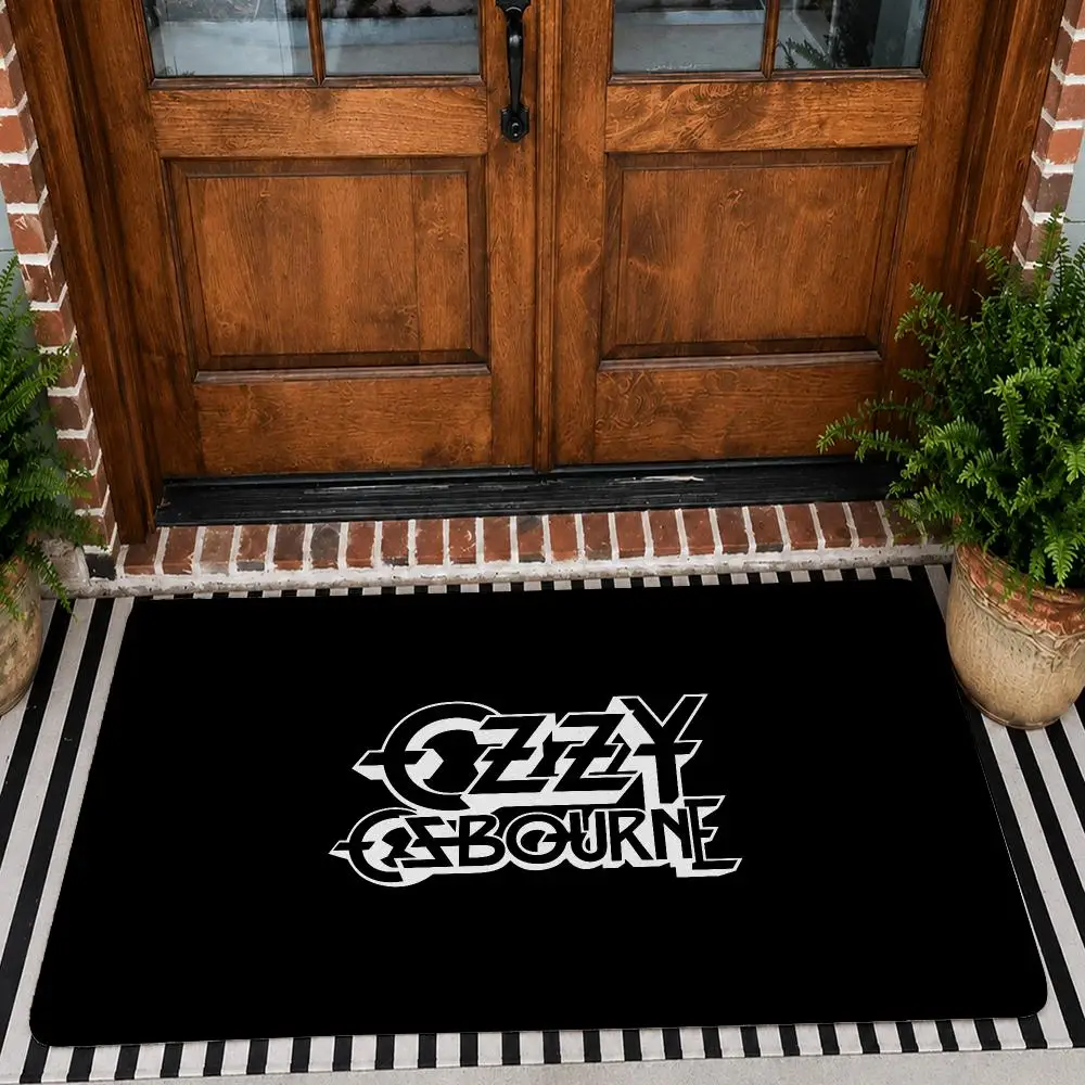 O-Ozzy O-Osbourne Floor Mat Flannel Rug Non Slip Absorbent Soft Washable For Entryway Hallway Bathroom Kitchen Decor