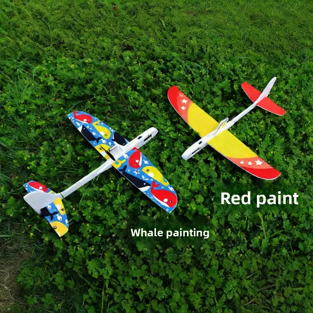 

Легкий самолет-планер из пенополипропилена с двойными крыльями, игрушка для школьных уроков физики, метательный самолет с фиксированным крылом