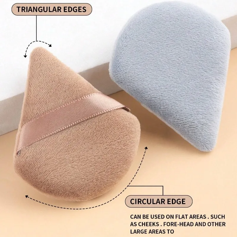 10 قطع متعددة الألوان مسحوق نفخة مجموعة مثلث الشكل القطن الناعم لمسحوق الأساس السائل مزج ماكياج أداة نفخة التجميل #5