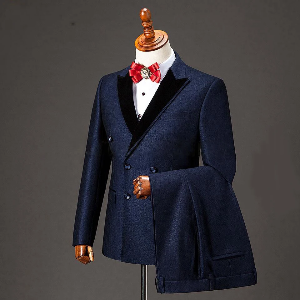 Trajes de moda para hombre, vestido de fiesta de boda, traje ajustado para hombre, traje de negocios, traje de cena de dos piezas (chaqueta + pantalón) 2022