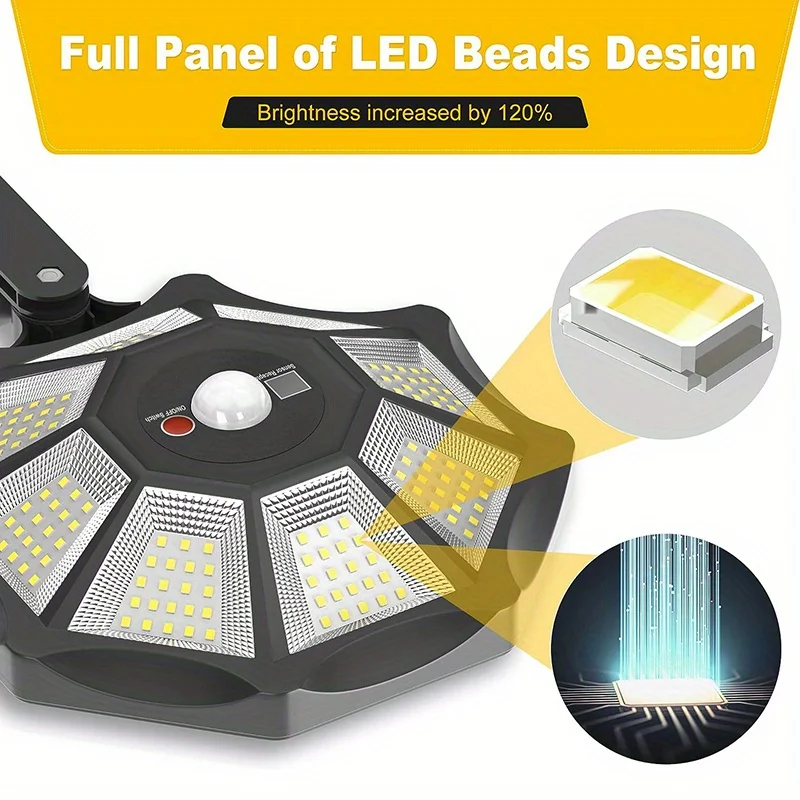 أضواء الأمن الشمسية 1/2 قطعة 168LED/6500K السيارات الغسق-فجر عن بعد/3 طرق مانعة لتسرب الماء لساحة بركة الإضاءة الاستشعار الشمسية