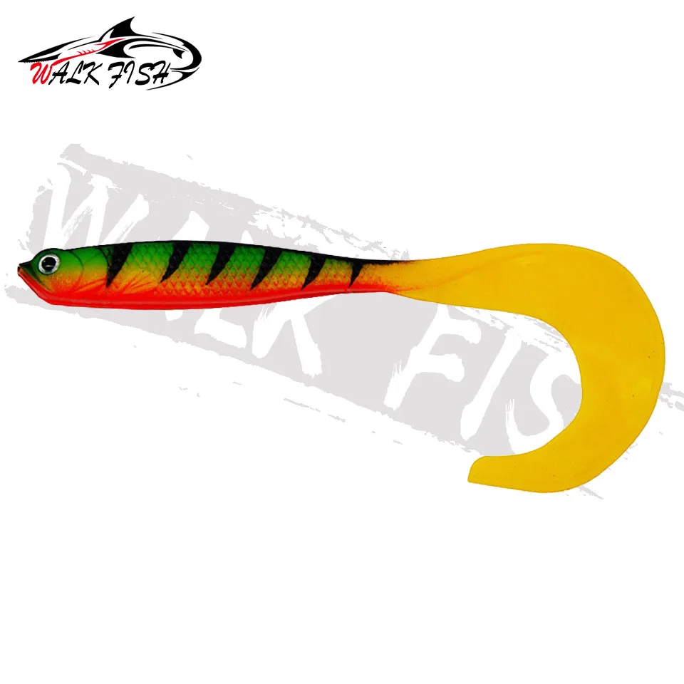 WALK FISH 4 Stück 12,5 cm 5,5 g Jigging künstliche Silikonköder Wobbler Angelköder Shad T-Schwanz weicher Köder Bass Hechtangeln – Detail 2