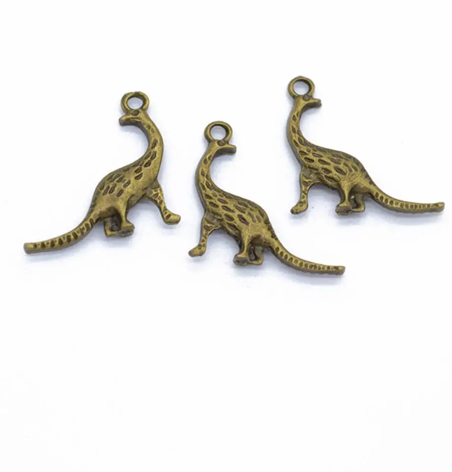 60pcs 28*19mm Antique Silver Color Dinosaur Charms Pendant For Jewelry Making DIY Jewelry Findings F0353