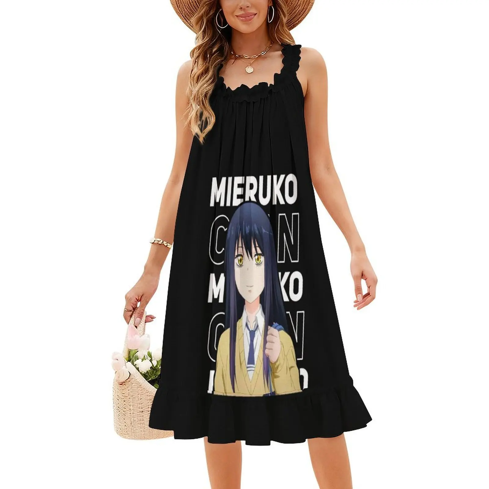 فستان Mieruko Chan البوهيمي العتيق بأكمام منتفخة أو خيارات بدون أكمام للنساء فستان أنيمي Mieruko Chan Manga Mieruko Chan #4