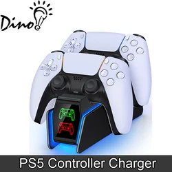 PS5 Controller Charger with RGB Light Dual Stand Charger Dock PS5 Controller Charging Station Accessories for PlayStation 5