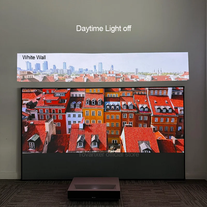 Проекционный экран с Т-образной призмой размером 130 ~ 150 дюймов, высококачественный проектор с функцией отклонения окружающего света для короткого проектора UST Ultra 4K 3D