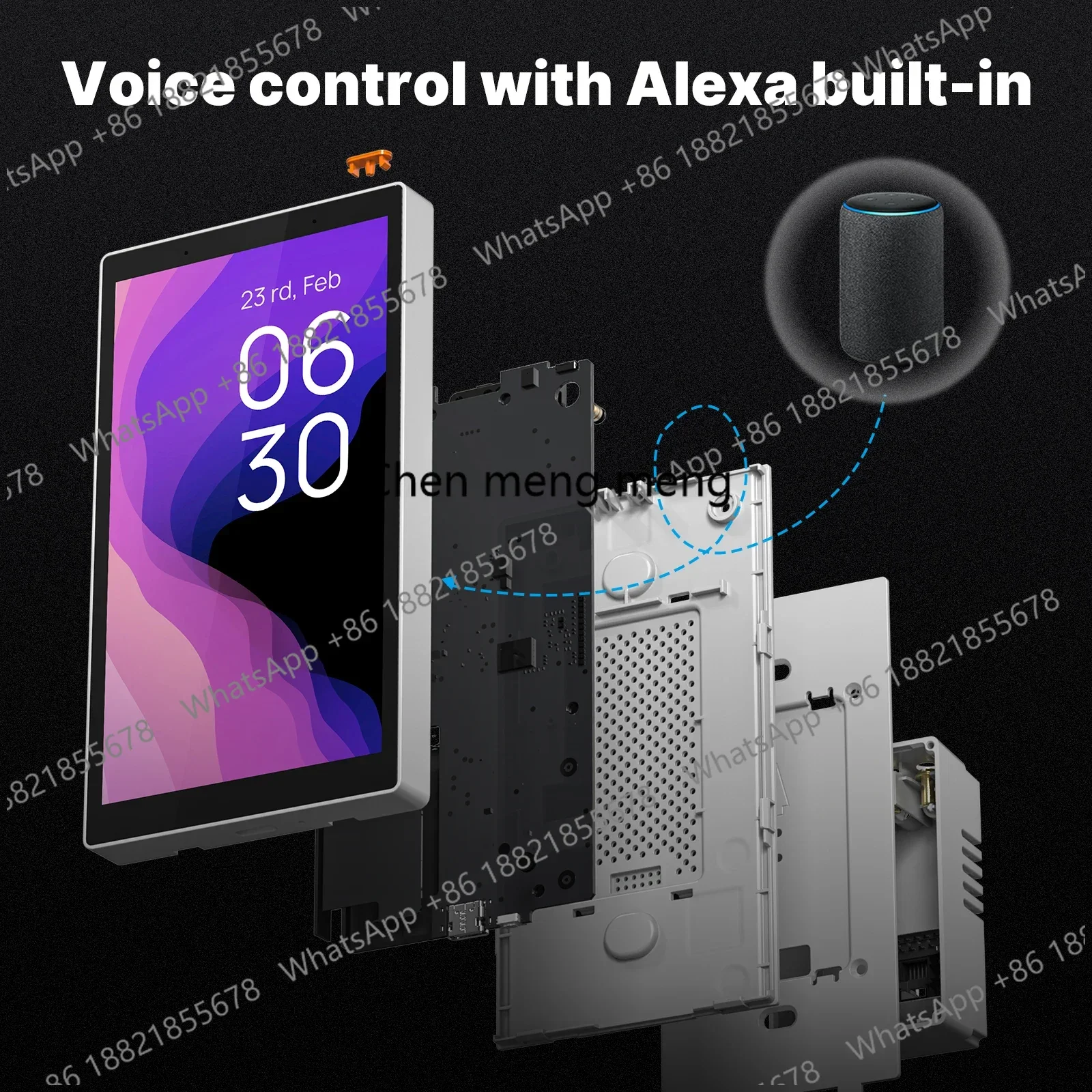 Tuya Wifi Smart 5-inch Touch Screen US Center Control Panel Voice Control Alexa And ZigBee Gateway Built-in Scene Control