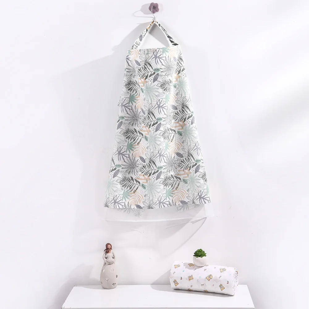 Breastfeeding Cover Breathable Cotton Nursing Cloth Cloud Print Outing Breastfeeding Towel Feeding Cover Cape Nursing Apron