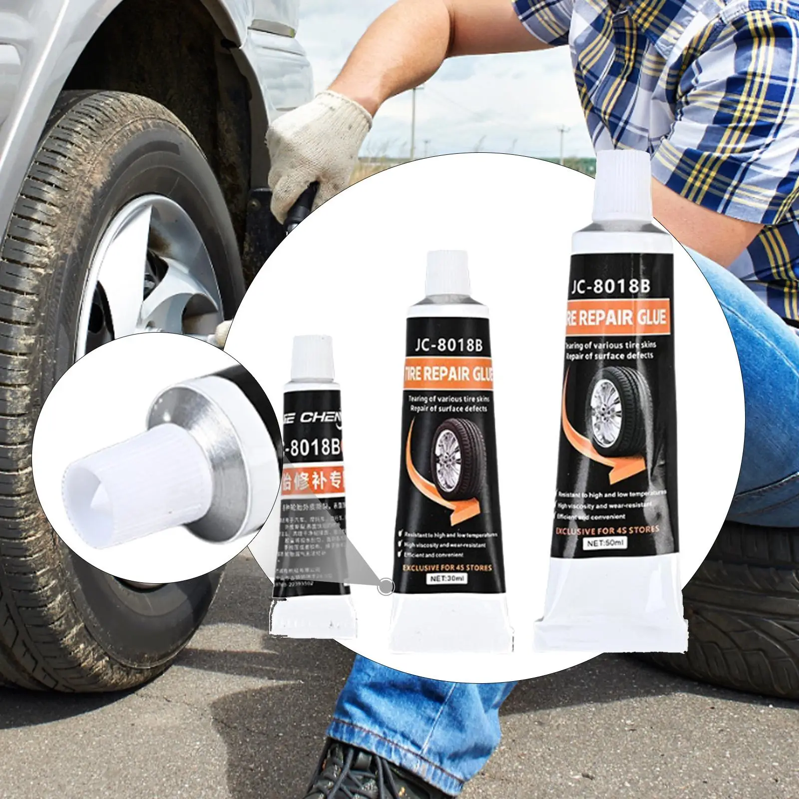 Tire Repair Glue Cars Waterproof High Adhesion Tire Adhesive Sealant Glue