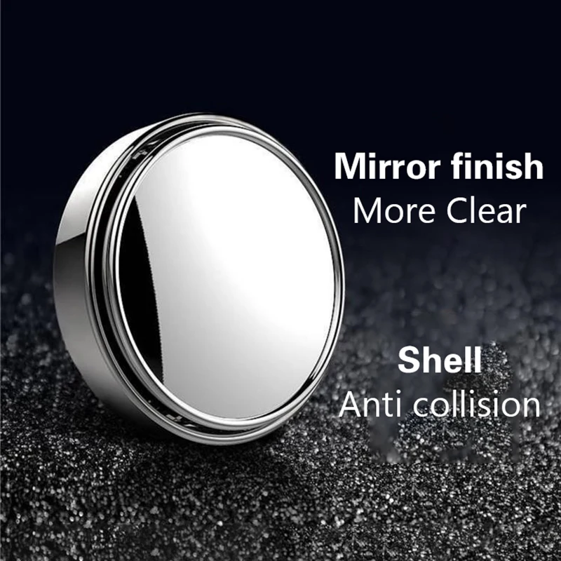 Car Small Round Mirrors Blind Spot Rear View Mirror Auxiliary Reversing Parking Convex Mirror 360 Degree Adjustable