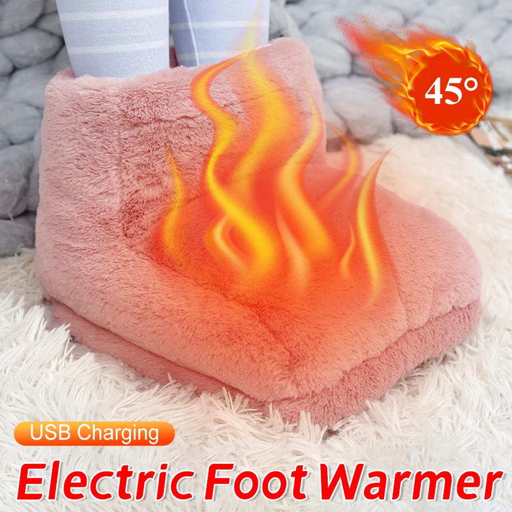 Winter Electric Foot Heating Pad USB Charging Soft Washable Foot Warmer Heater Improve Sleeping Household Foot Warming Mat