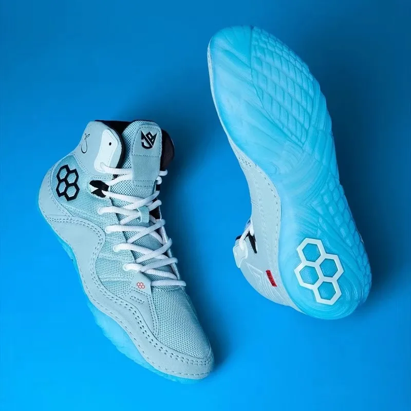 

2025 Новые борцовские ботинки для пар, дизайнерские боксерские туфли для мужчин и женщин, дышащая боевая обувь для больших мальчиков, тренировочная обувь для спортзала