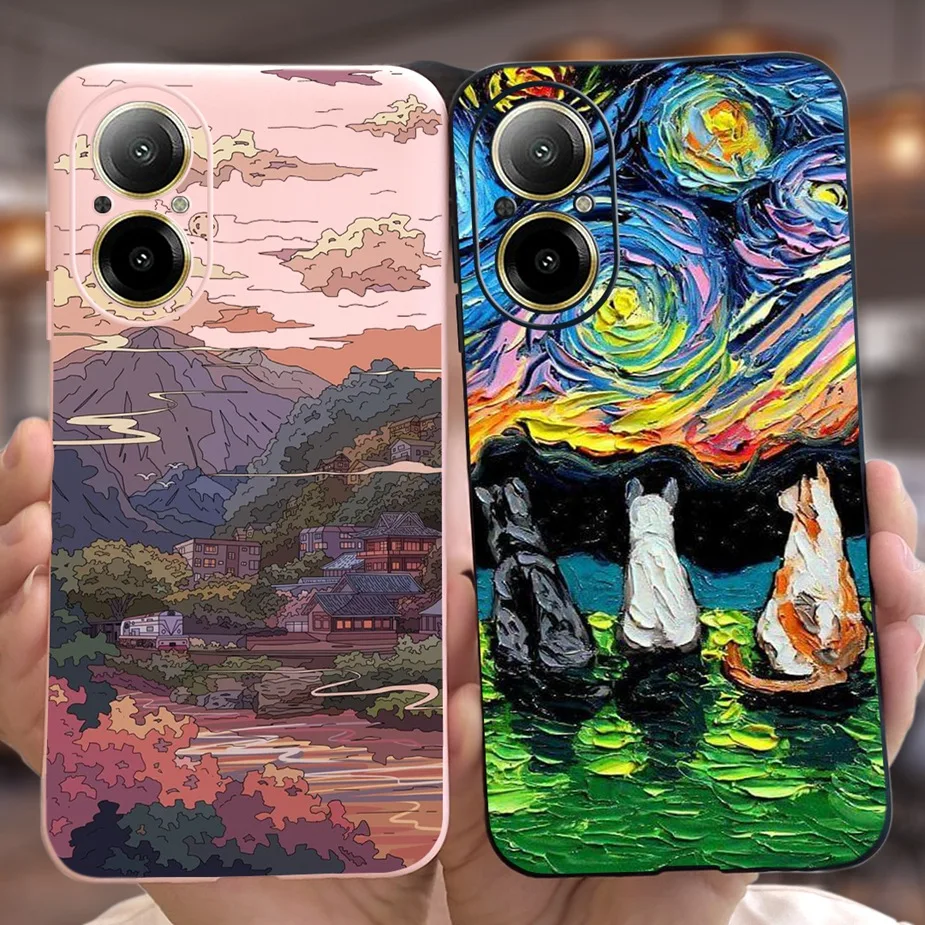 For Realme C67 4G Case RMX3890 Cute Fashion Cartoon Cover Soft Silicone Phone Case For Realme C67 C 67 RealmeC67 4G Fundas Coque image 2