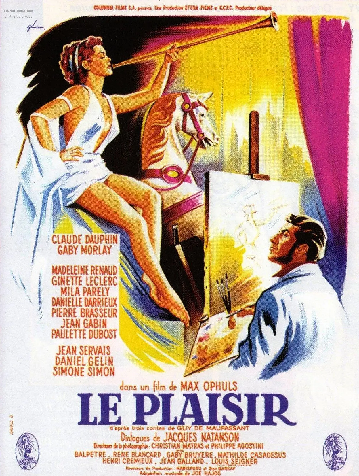 Classic Movie Le plaisir (1952) Pleasure / House of Pleasure Silk Poster Wall Painting Home Decor