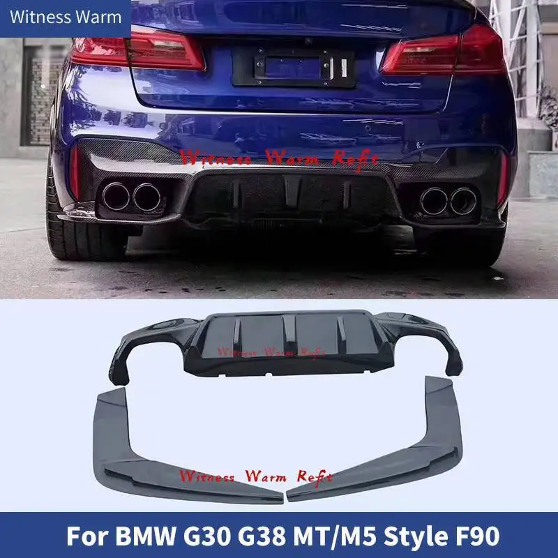Diffuseur de pare-chocs arrière en fibre de carbone FRP, Jules Spomicrophone, séparateurs latéraux pour BMW G30, G38, Mt, M5, Style F90, Kit carrosserie, 2017, 2018, 2019