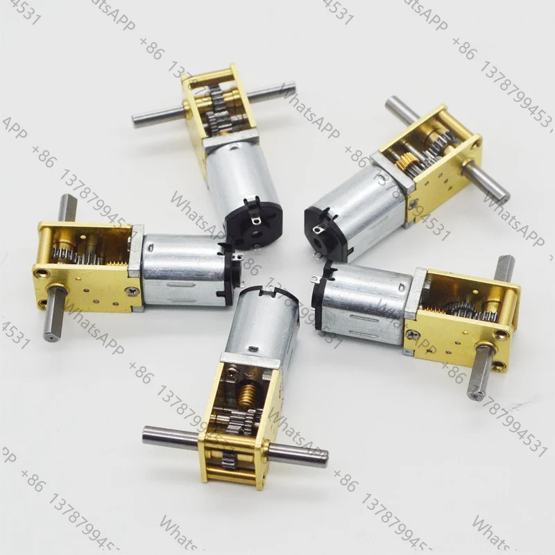 N20 Double Output Shaft Turbine Worm Gear Motor DC High Speed DIY Miniature Model Small Mini Motor Gear
